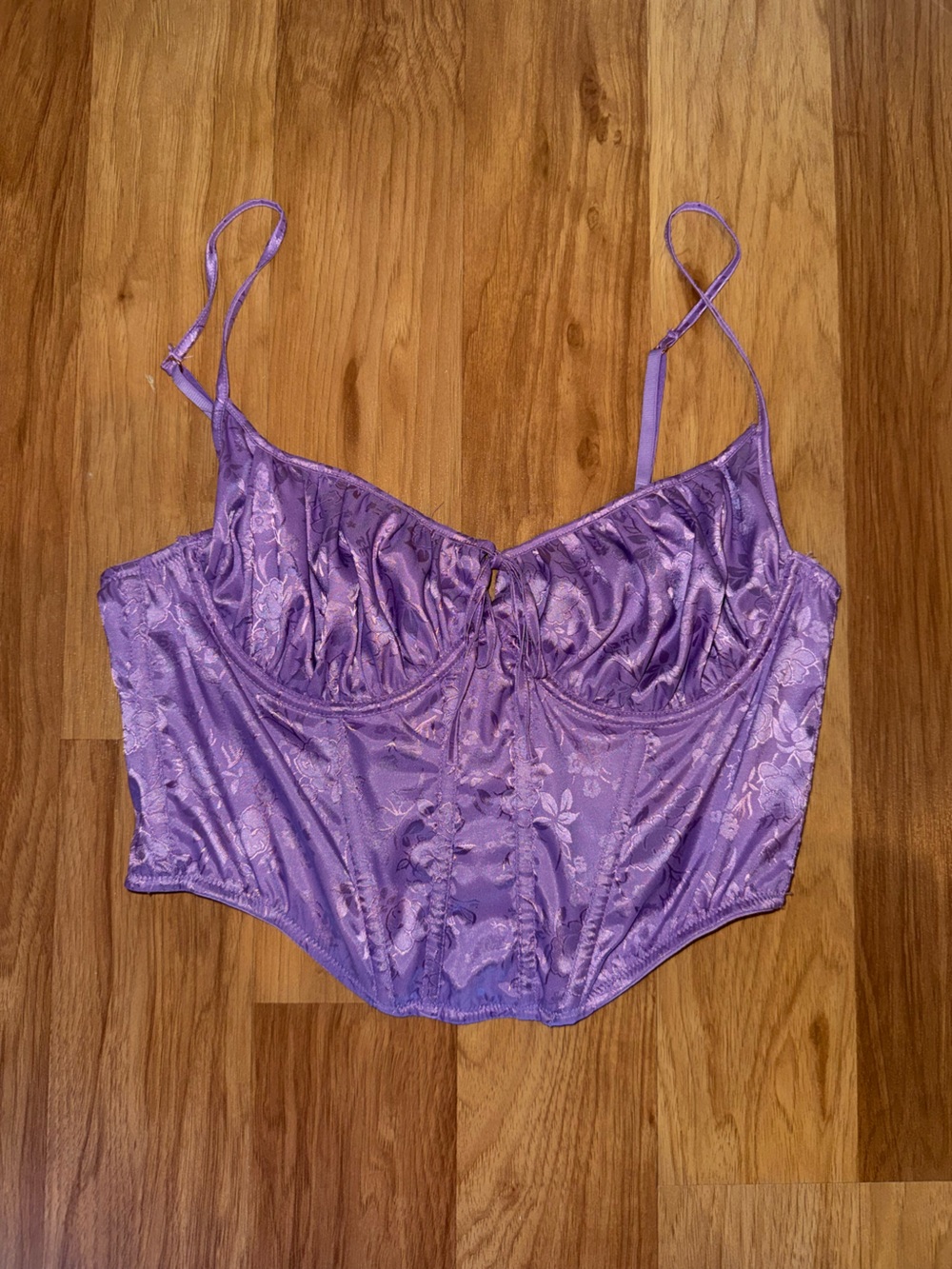 Urban Outfitters Lavender Satin Corset Top